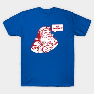 Retro Santa Claus Go Rangers T-Shirt